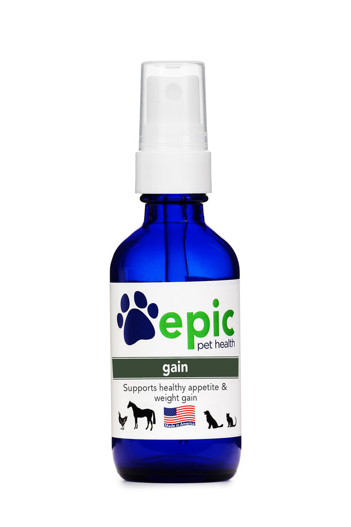 Gain - stimulates healthy appetite in sick or old pets