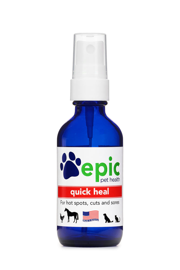 Quick Heal - promotes fast healing of hot spots, cuts, sores and wounds. Useful after surgery.