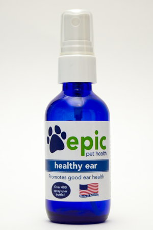 Healthy Ear All Natural Pet Supplement Helps Itchy Ears. Easy to use mist over ears and put in food and water. Eliminating grains in food and treats helps many pets with chronic ear conditions.